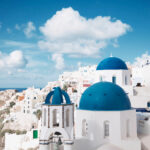 white buildings of santorini