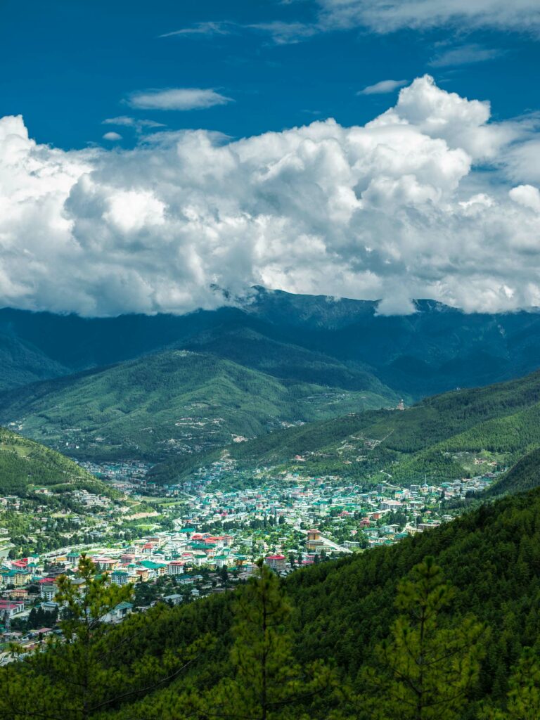 tiny houses in a valley